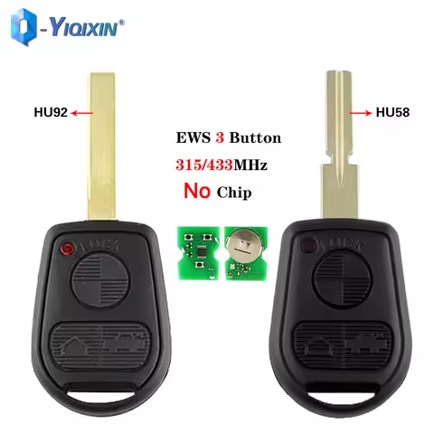 YIQIXIN EWS No Chip 3 Buttons 315/433Mhz Car Remote Key For BMW Z3 E31 E32 E34 E36 E38 E39 E46 Z3i H