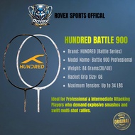 【HUNDRED】BATTLE 900  Professional Attacking Badminton Racket 3U/4U 34lbs Head Heavy Power