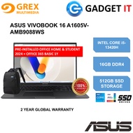 Asus Vivobook 16 A1605V-AMB9088WS A1605V-AMB9089WS i5-13420H / 16GB DDR4/ 512GB M.2/ 16" WUXGA 60HZ/