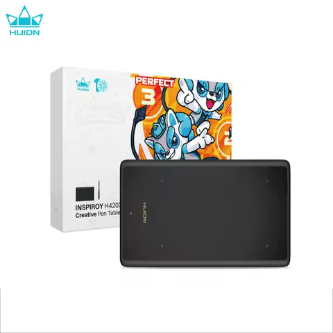 Huion H420X Graphics Tablet 4x2 Inch Small Portable Pen Tablet, Easy Android Phone Connection, Perfe