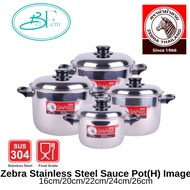 Zebra Stainless Steel Sauce Pot(H) Image 16cm/20cm/22cm/24cm/26cm