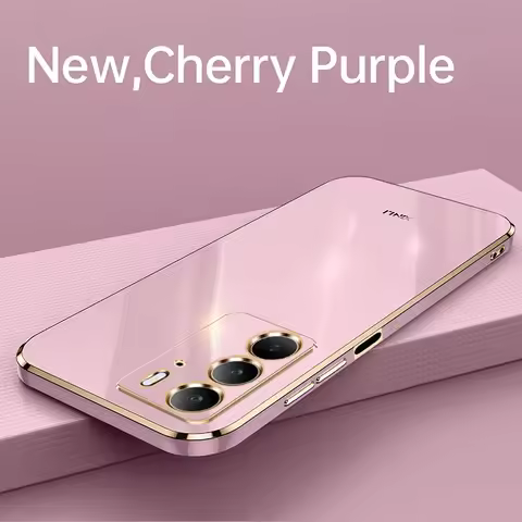 Plating Fashion Phone Cases for OPPO Realme C75 C75X C73 4G 5G Shell Soft Original Silicone Straight