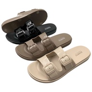 OS LUOFU Women's Glossy Rubber Buckle Sandals Imported E7188-BR3W (AL4)