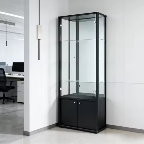 Modern Glass Display Cabinets Retail Smoke Shop Showcase Durable Glass Display showcase