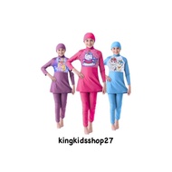 Reyan - Baju Renang Anak Muslimah hijab motif kartun murah berkualitas 1-12 tahun