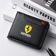 New Car Purse Driver License Credit Card Wallet Leather For Ferrari Roma Spider 296 488 SF90 360 F8 