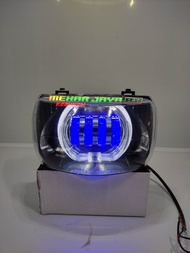 LAMPU DEPAN ASTREA LEGENDA2 CUSTOM DAYMAKER BILED 4LENS