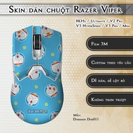 Razer Viper 8KHz mouse Skin, Ultimate, V2, V3 Pro, HyperSpeed, Mini model Doremon Dor011