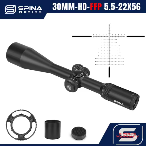 SPINA OPTICS WolfChase HD 5.5-22X56 FFP Scope First focal plane Tactical Hunting 10-300m Scope Sight