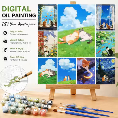 Acrylic Paint By Numbers Soft Bright Anime Painting By Numbers on Canvas Coloring By Number for Adul
