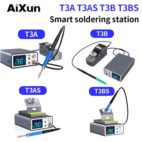 AIXUN T3A T3B Intelligent Soldering Station Welding T115/T210/T245 /T12 Rework Station T3AS T3BS for