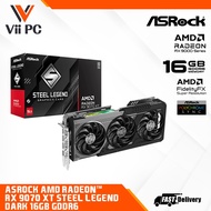 Asrock AMD Radeon™ RX 9070 XT / 9070XT Steel Legend Dark 16GB DDR6 TRIPLE FAN GAMING GRAPHIC CARD