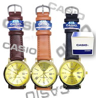 (พร้อมส่ง) นาฬิกาข้อมือผู้ชายและผู้หญิง กันน้ำ นาฬิกาคาสิโอ้ casioสายหนัง ปัดทอง แสดงวันที่ คาสิโอ้ปัดทอง นาฬิกาคู่รัก RC621