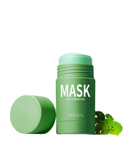 100% Original, Green Tea Purifying Clay Stick Facial Mask Oil Control Solid Deep Cleaning Moisturizing Facial Mask 40ml