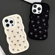 Cute White Bow Case Samsung S26 M55 M15 M54 M14 M34 F34 F23 F54 F15 C55 S24FE S23FE S24Ultra S25Plus