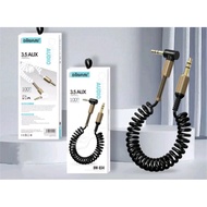 Dynamic 3.5mm DM-Q34 HiFi Spring Male to Male Spiral Jack L Aux Cable