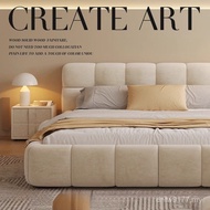 Fu Simple Modern Style Bed Cream Red Bubble French Girl Bed Children Fabric Net Household ins Bedroo