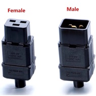 PDU/UPS Standard Socket IEC320 C19 C20 16A 250V AC Electrical Wire Connector Plug Detachable Female 