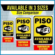 Signage Ready Print Piso Wifi Laminated and Tarpaulin