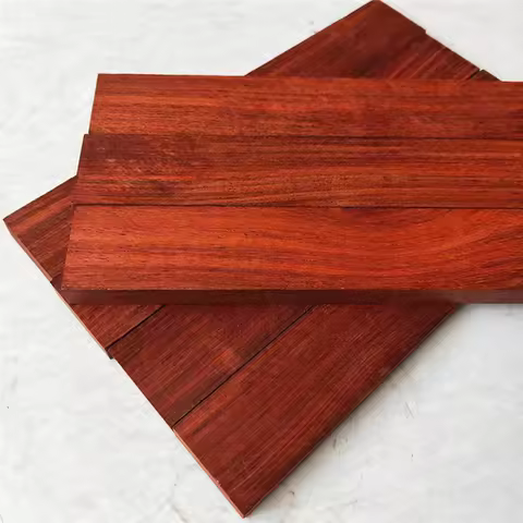 2pcs/lot 4 Sizes Zambia Blood Red Sandalwood Raw Material Natural Solid Wood Board Log For Knife Too
