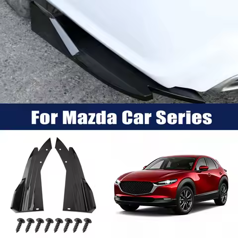 2pcs Rear Bumper Lip Diffuser Splitter Canard Protector Front Spoiler Body Kit For Mazda 3 6 CX3 CX5