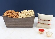 SFU E Com Set Of 2 Rakhi With Dry Fruit Hamper For Rakshabandhan Gift | Dry Fruit And Rakhi For Brot