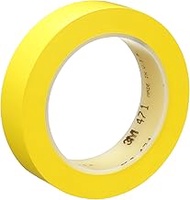 3M Vinyl Tape 471, 1 in x 36 yd, Yellow, 1 Roll, Yellow Floor Tape, Paint Alternative for Floor Mark