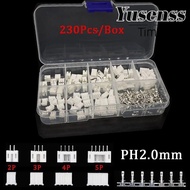 YUSENSS 2.0mm Pitch Terminal Kit / Housing / Pin, Terminal Kit 2.0mm Header JST Connector, PH2.0 2p 
