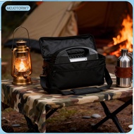 [mojotorw7] Durable Speaker Shoulder Bag with Front Zip Pocket and Adjustable Strap for Portable Aud