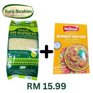 National Bombay Biryani Masala 70g + Euro Ibrahim XXL Basmati Rice 1Kg / GIFT PACK