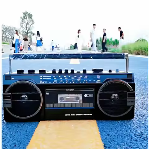 Retro Portable Cassette Boombox Multi-Frequency Am Fm Sw1 SW2 Radio BT Wireless Speaker Recorder Sup