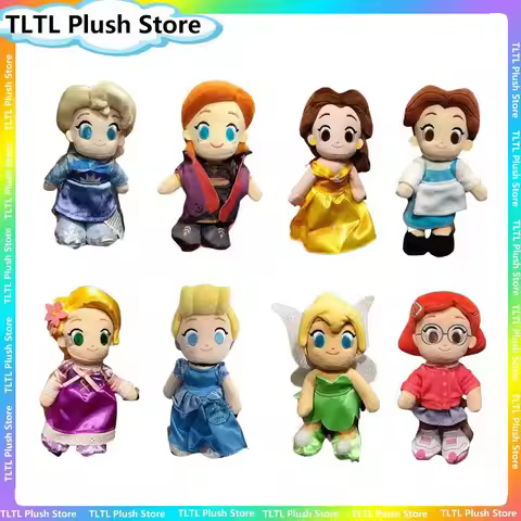 Cartoon Nuimos Princess Plush Dolls with Changeable Outfits Elsa Anna Rapunzel Cinderella Belle Mei 
