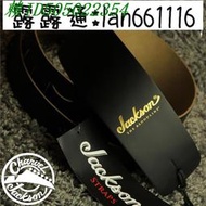 la31/加拿大產Jackson Charvel Guitar Strap黑色牛皮電吉他貝司背帶