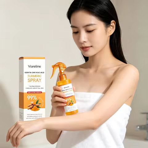 Viareline Exfoliating Kojic Acid Turmeric Spray Remove Dead Skin Renewal Improve Dullness Refreshing