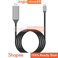 USB Type C to HDMI Converter Cable | Support 4K Resolution 2 Meters - Black