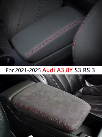 Central Control Armrest Box Suede Pprotective Cover For Audi A3 8Y Accessories 2021 2022 2023 2024 2