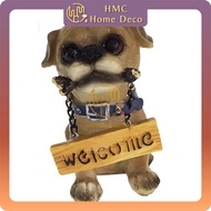 POLYRESIN DOG DECORATION H 9 CM HOME GARDEN DECORATION BLS811