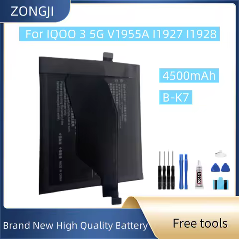 New Battery B-K7 4500mAh For IQOO 3 5G V1955A I1927 I1928 Mobile Phone Batteries High Capacity 2 sol
