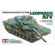 田宮TAMIYA    35387---1/35 德國 LEOPARD 2 A7V主戰坦克及金屬砲管
