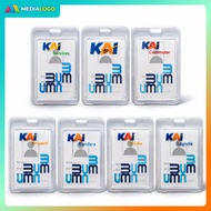 CLEAR TRANSPARENT ID CARD HOLDER, 2 SIDES OF KAI LOGO