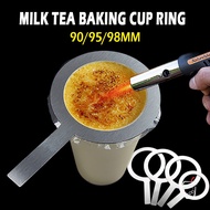 Milk Tea Cup Baking Ring Creme Brulee Ring Stainless Steel Coffee Cup Rim Protective Cover