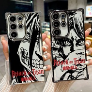 Hot Anime Attack On Titan Transparent Case for Samsung S26 Ultra A57 S24 S23 S22 Ultra S21 S25 Plus 