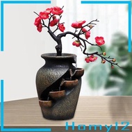[HOMYL2] Creative Indoor Water Fountain Waterfall Flower Relaxation Feng Shui for Desktop Garden Office Home Decor