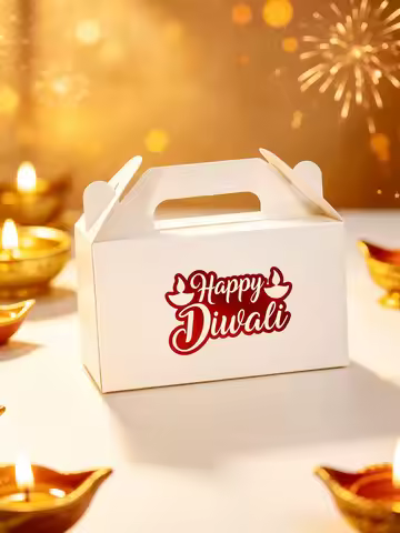 Diwali Happy Gift Box, suitable for candy, dessert, biscuit, chocolate, Indian holiday, birthday, we