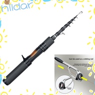 HLAR Telescopic Fishing Rod, Ultralight Solid Tip Lure Rod, Telescopic 1.5m Length Carbon Handle 1.8