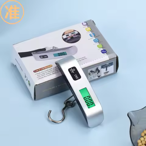 50kg Hanging Baggage Scale Digital Luggage Scale LCD Display Portable Suitcase Weighing Scale Travel