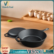 【Fast Delivery】10 Inch Cast Iron Skillet Pre-Seasoned Frying Pan Fry Pan for Frying Baking Grilling