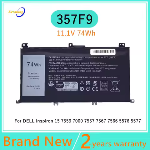 11.1V 74Wh 357F9 Laptop battery For DELL Inspiron 15 7559 7000 7557 7567 7566 5576 5577 P57F P65F