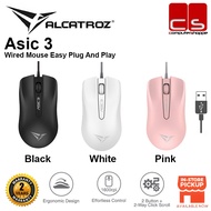 Alcatroz Asic 3 Wired Mouse (Black / White/ Pink)1600 CPI