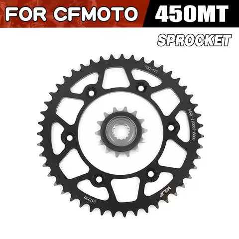 For CFMOTO 450MT 47 Teeth Chain Sprocket Moto Parts Large&Small Sprocket CF Moto 450 MT Chain Disc C